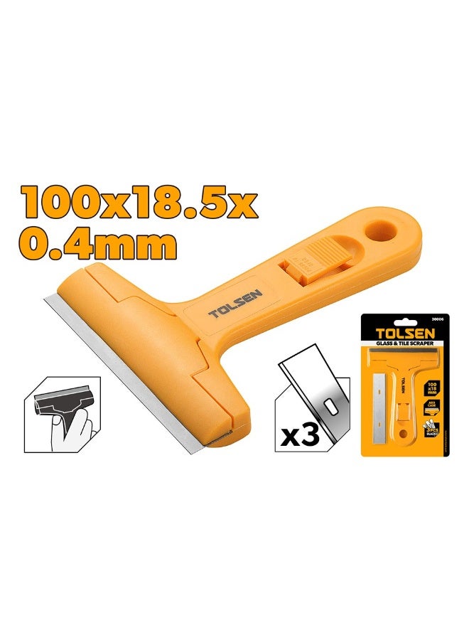 Tolsen Handheld Scraper – 100 × 18.5 mm Blade (Model 30006) - Image 3